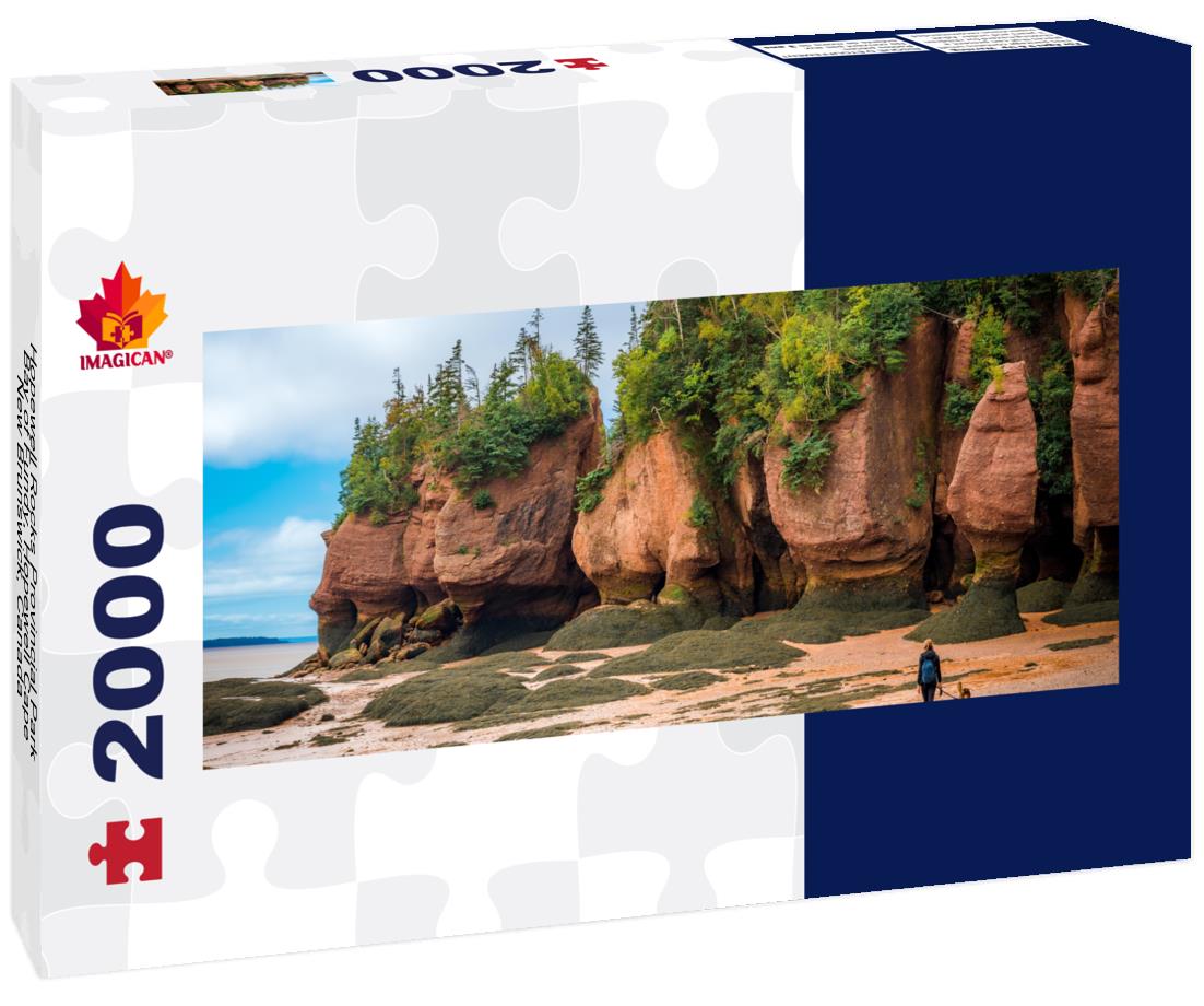 Hopewell Rocks Provincial Park, Bay of Fundy, Hopewell Cape, New Brunswick 2000pc Panoramic Puzzle