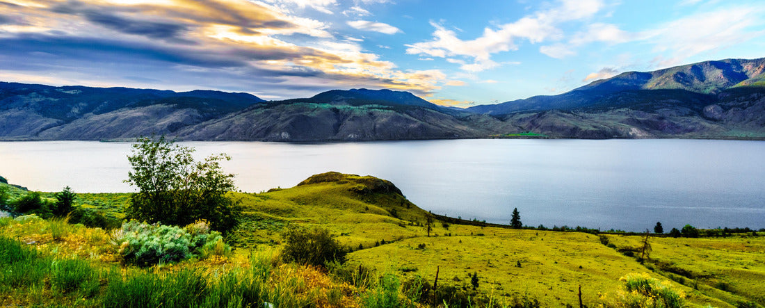 Sunset over Kamloops Lake along the Trans Canada Highway in British Columbia 2000pc Panoramic Puzzle