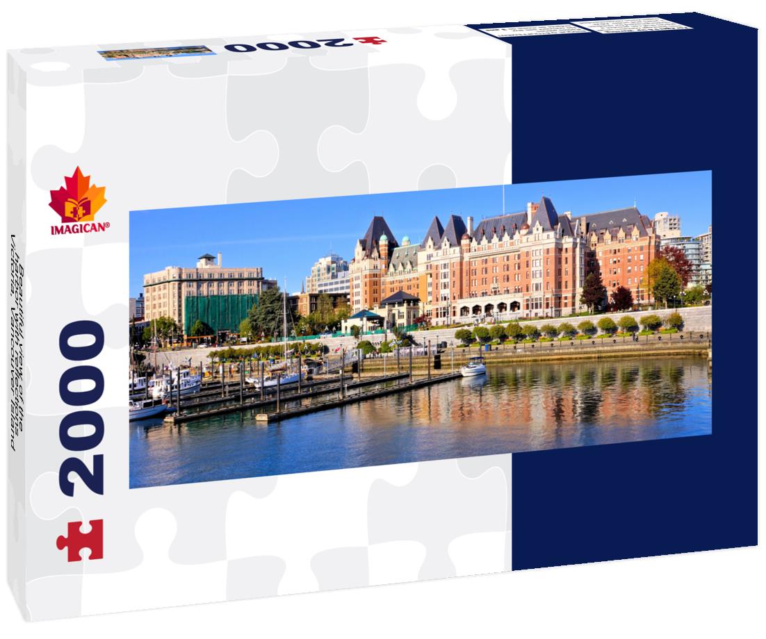 Beautiful view of the harbor with reflections, Victoria, Vancouver Island, BC 2000pc Panoramic Puzzle