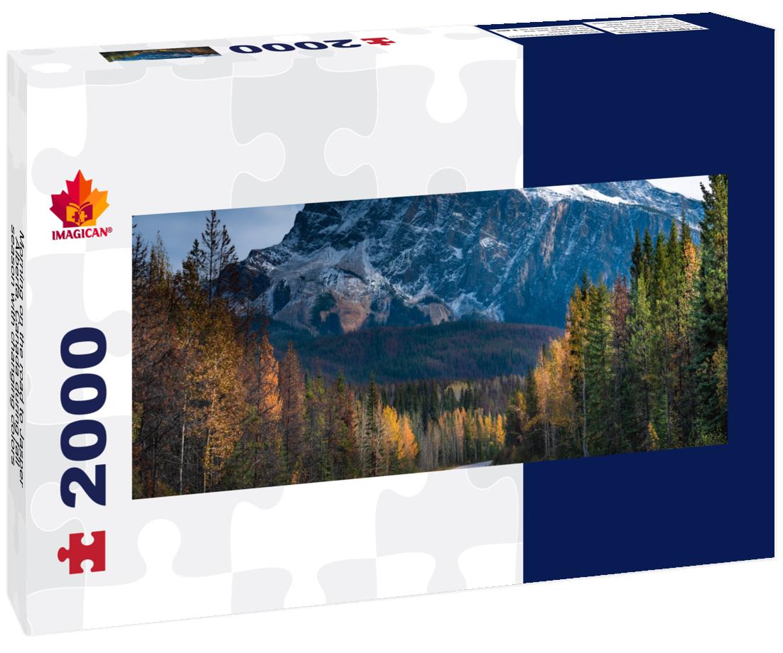 Morning on the road to Jasper, Alberta 2000pc Panoramic Puzzle