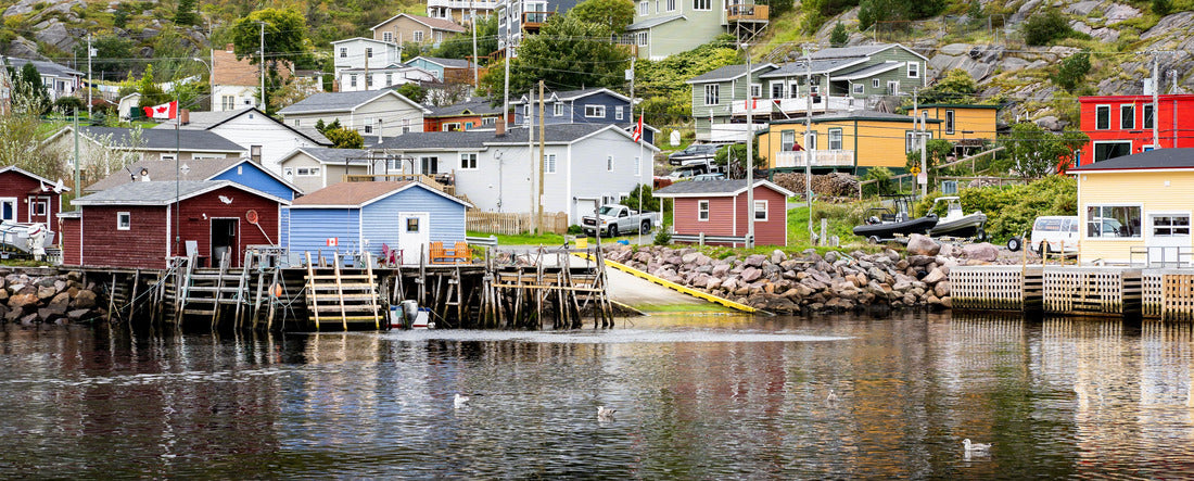 small fishing village in Atlantic Canada in Petty Harbour Newfoundland 2000pc Panoramic Puzzle