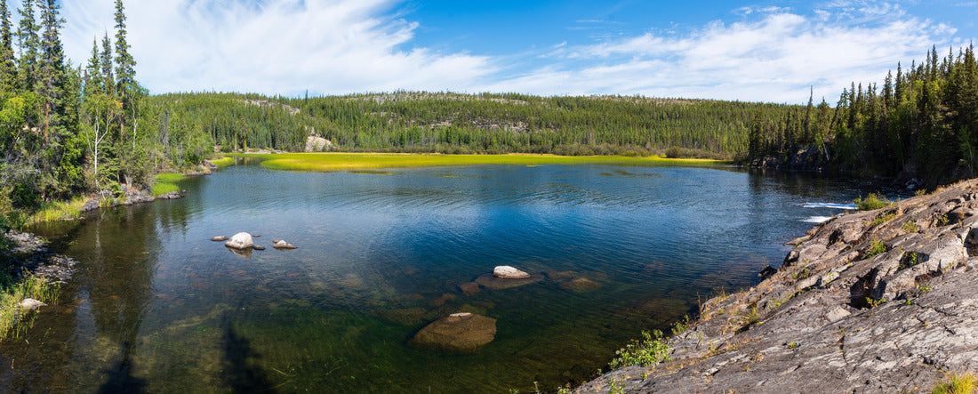 Cameron River Day Use Area in Hidden Lake Territorial Park, NT 2000pc Panoramic Puzzle