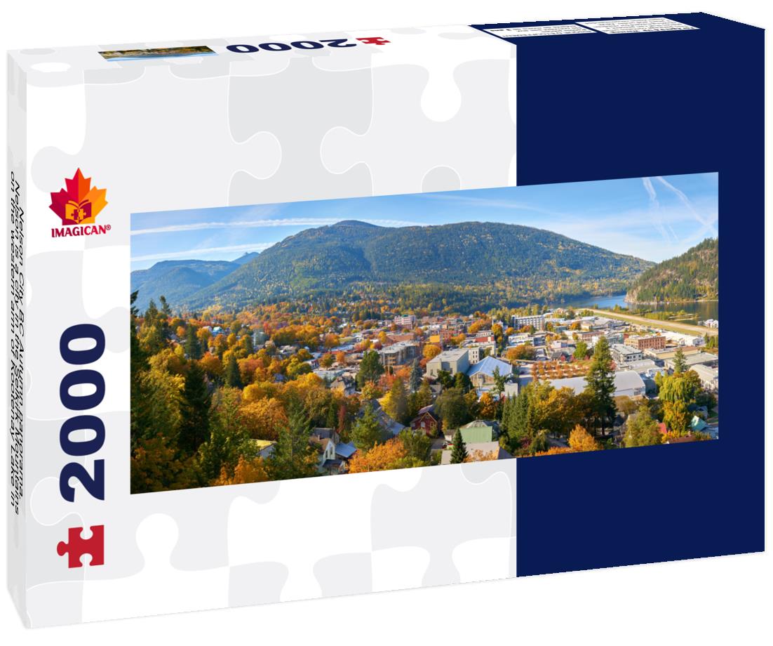 Nelson City BC Fall, Kootenay Lake in southern British Columbia 2000pc Panoramic Puzzle