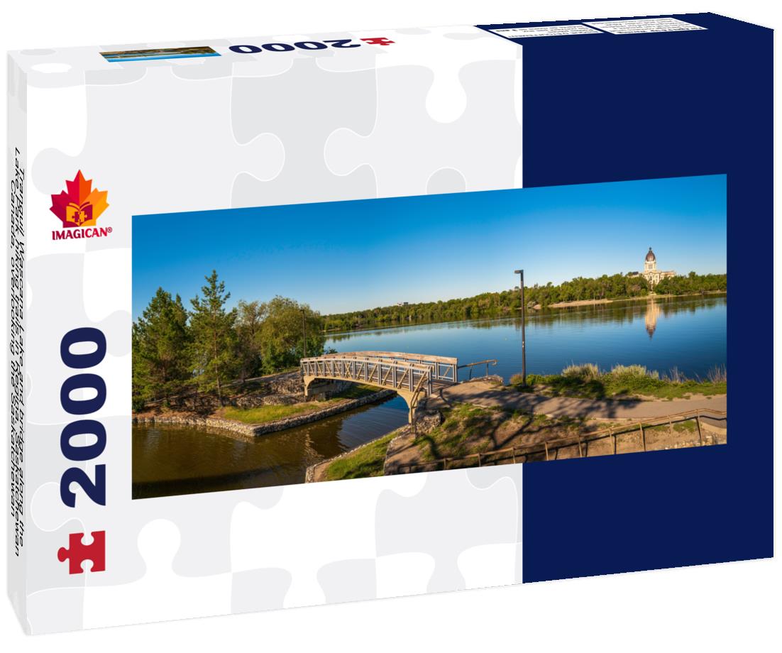 Tranquil Wascana Lake, Regina, Saskatchewan 2000pc Panoramic Puzzle
