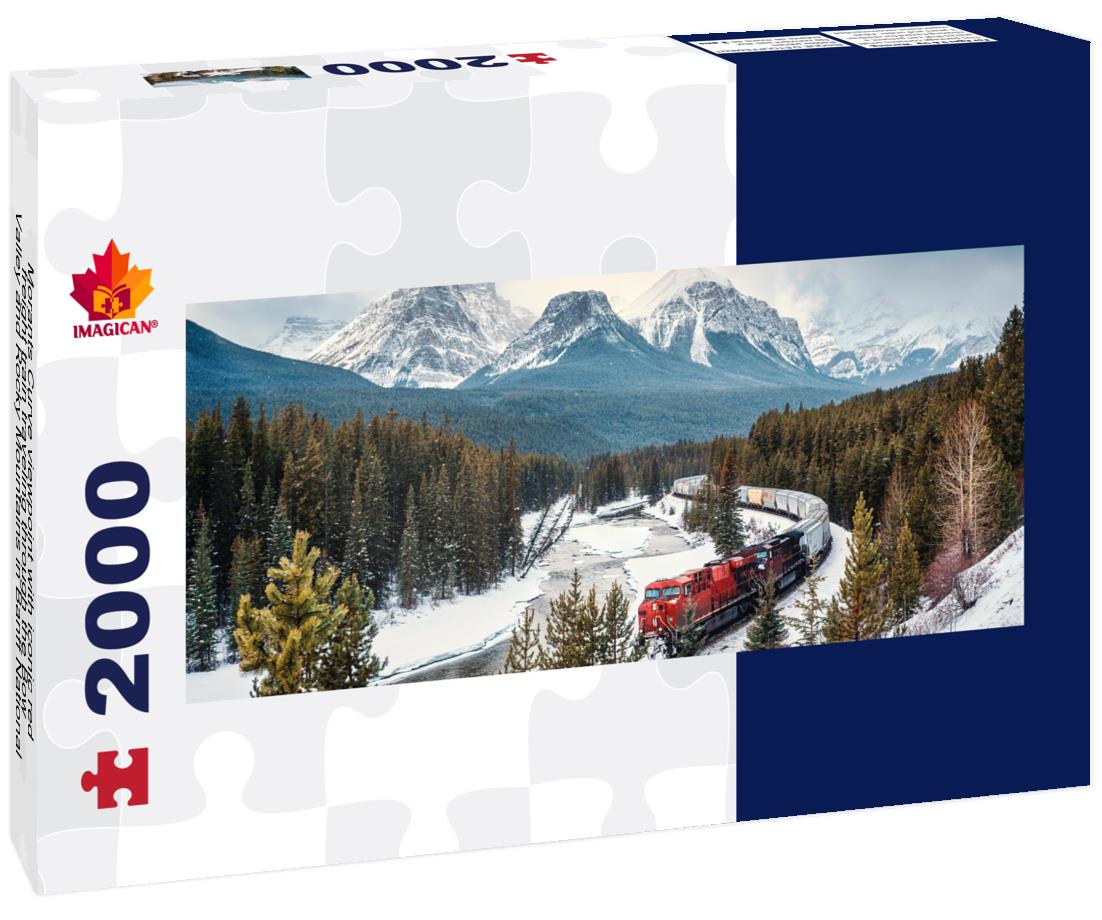Bow Valley and Rocky Mountains in Banff National Park, Alberta 2000pc Panoramic Puzzle