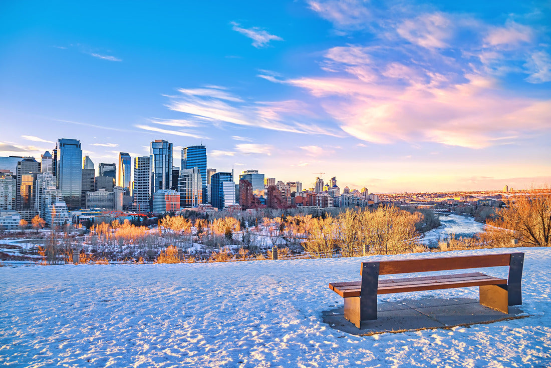Warm sunrise over downtown Calgary 2000pc Puzzle
