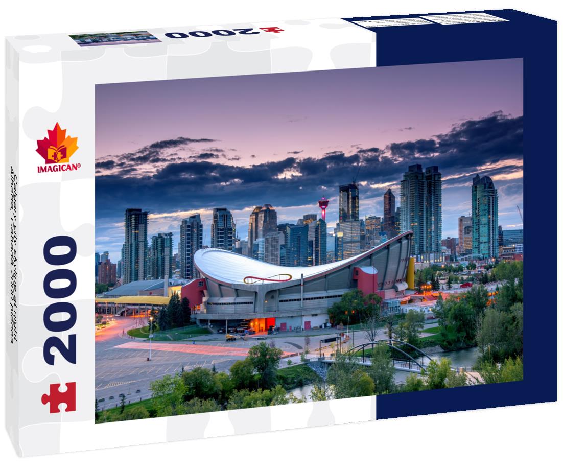 Calgary city skyline at night, Alberta, Canada 2000pc Puzzle