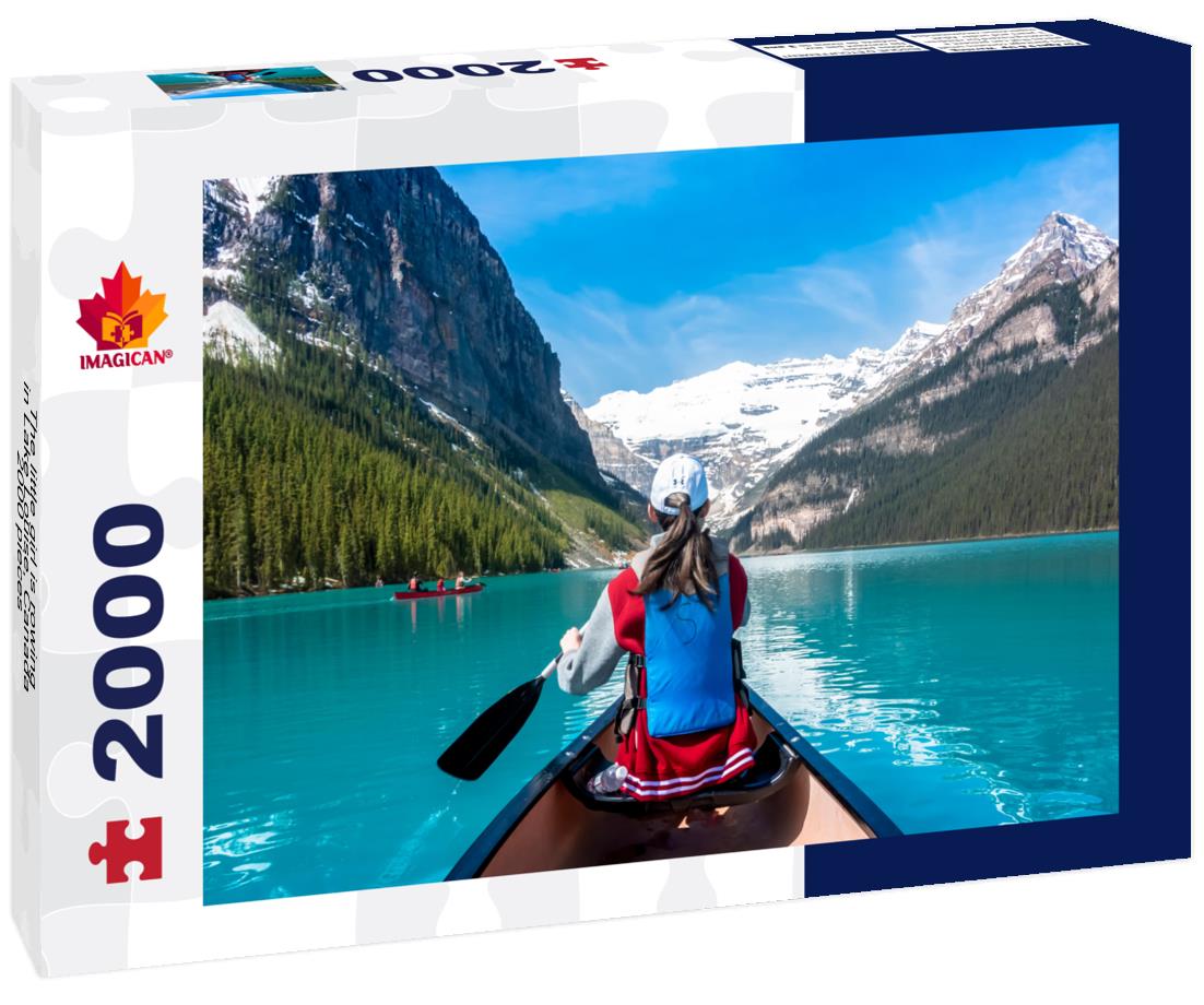 The little girl is rowing in Lake Louise, Canada 2000pc Puzzle