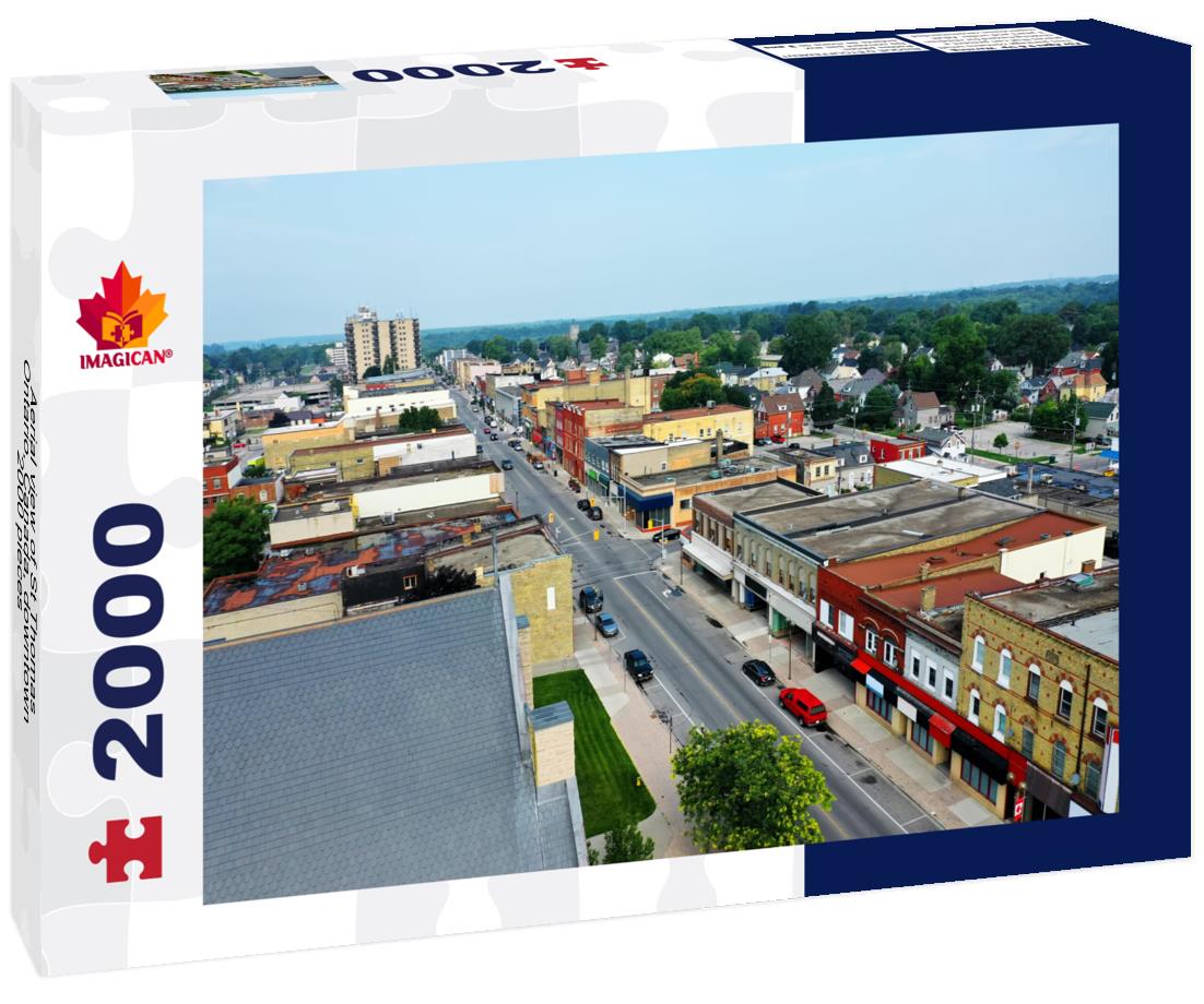 Aerial view of St Thomas, Ontario, Canada, downtown 2000pc Puzzle
