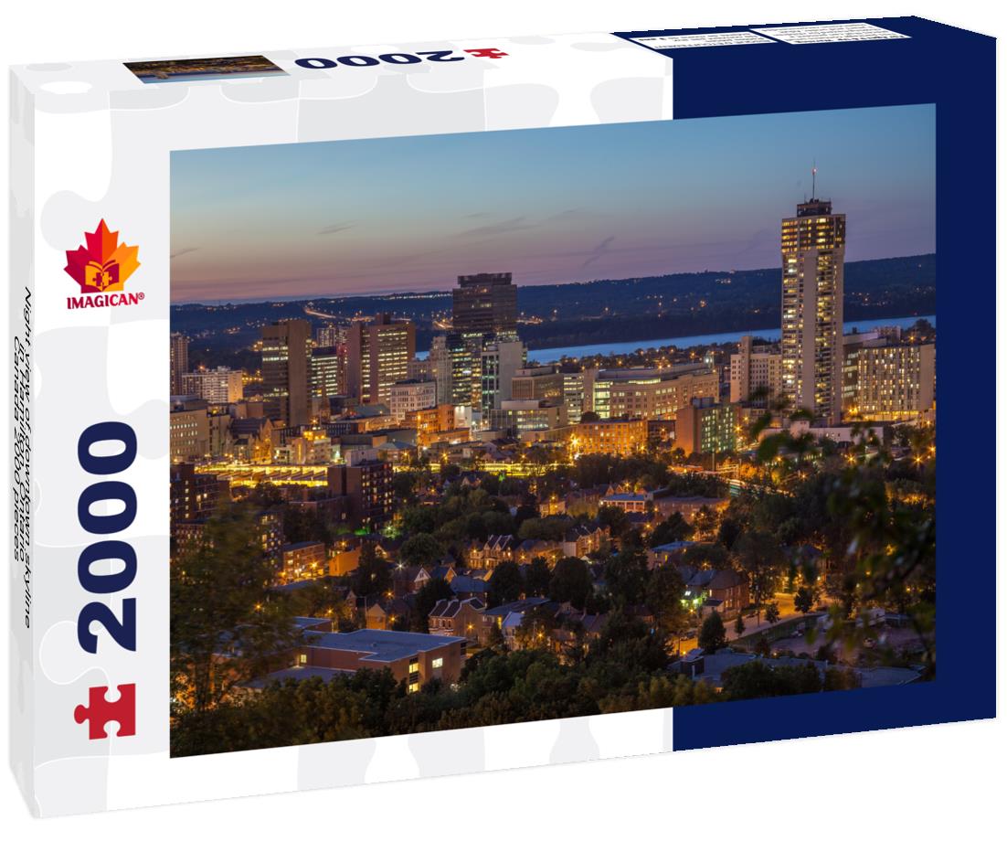 Night view of downtown skyline in Hamilton, Ontario, Canada 2000pc Puzzle
