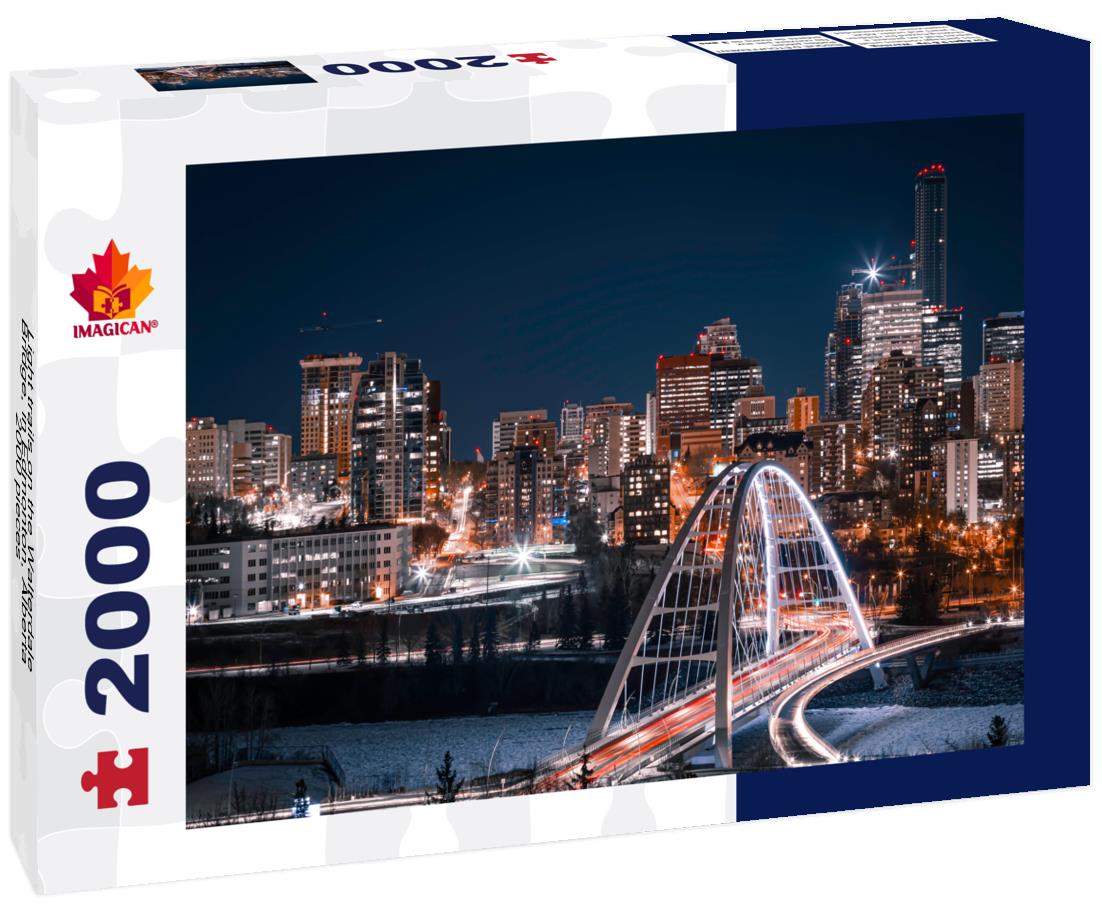 Light trails on the Walterdale Bridge, in Edmonton, Alberta 2000pc Puzzle