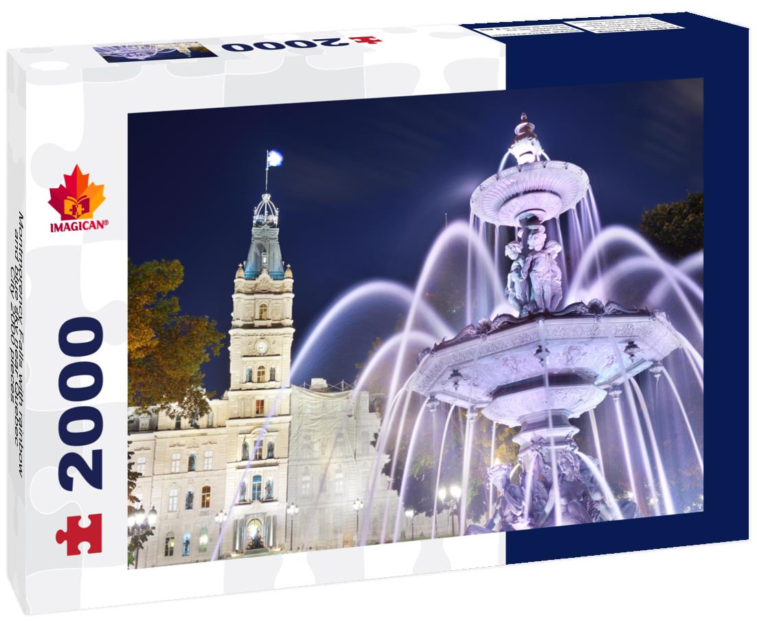 Montmorency Falls with rainbow and blue sky near Quebec City 2000pc Puzzle