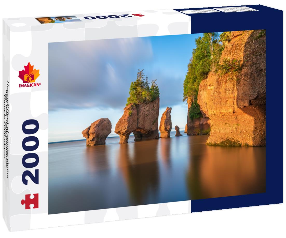 Hopewill Rock at sunrise during high tide, New Brunswick, Canada 2000pc Puzzle