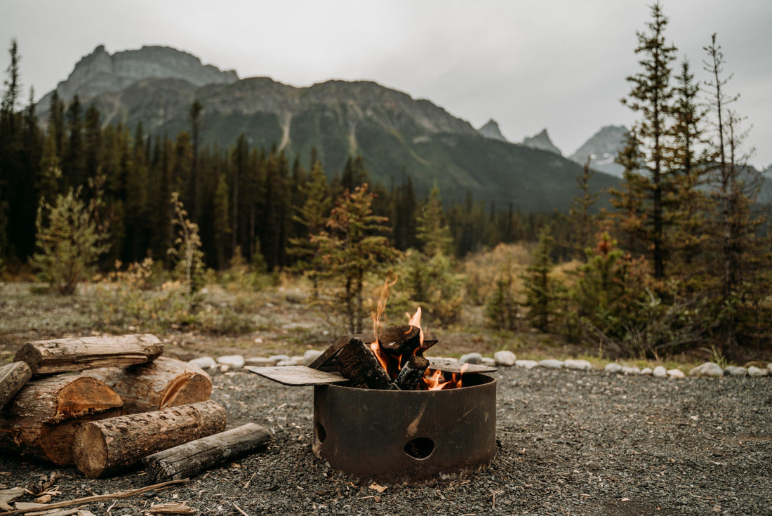 Bonfire at the campground in Banff National Park - Alberta, Canada 2000pc Puzzle