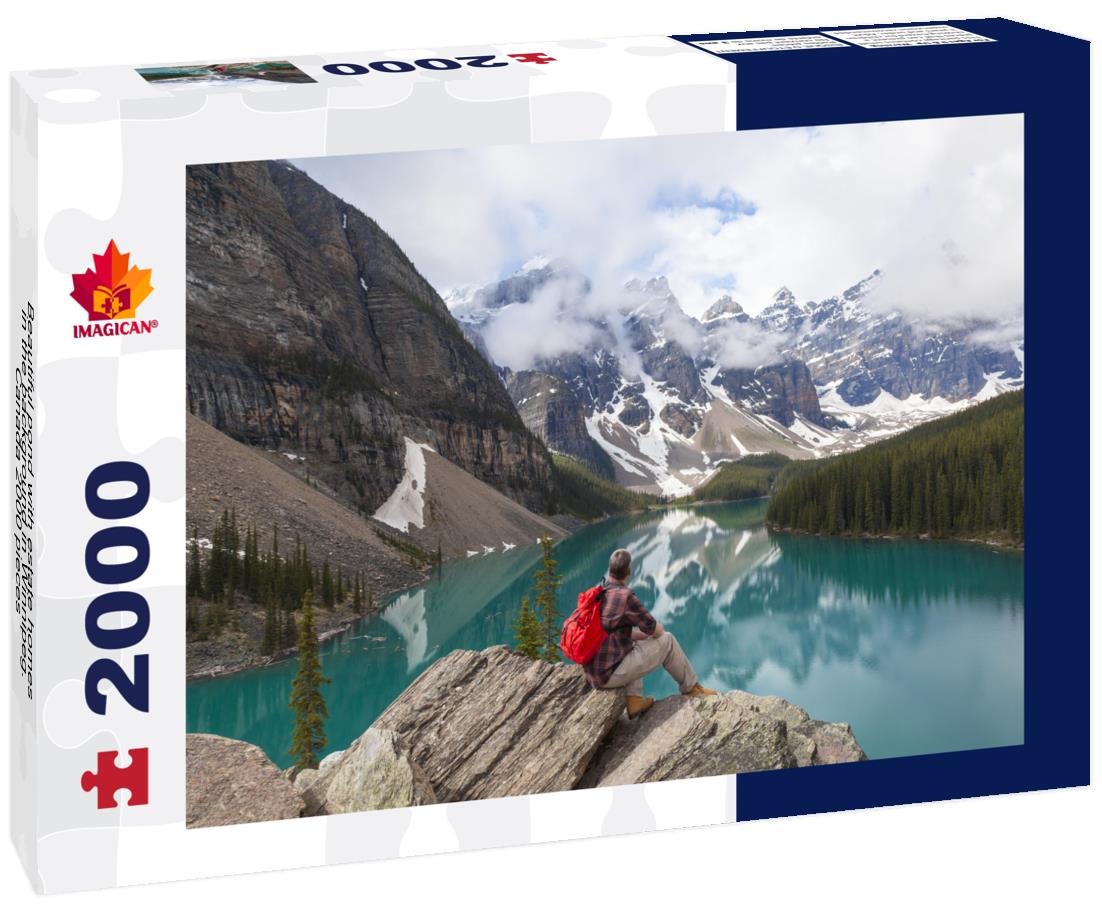 Beautiful pond with estate homes in the background in Winnipeg. Canada 2000pc Puzzle