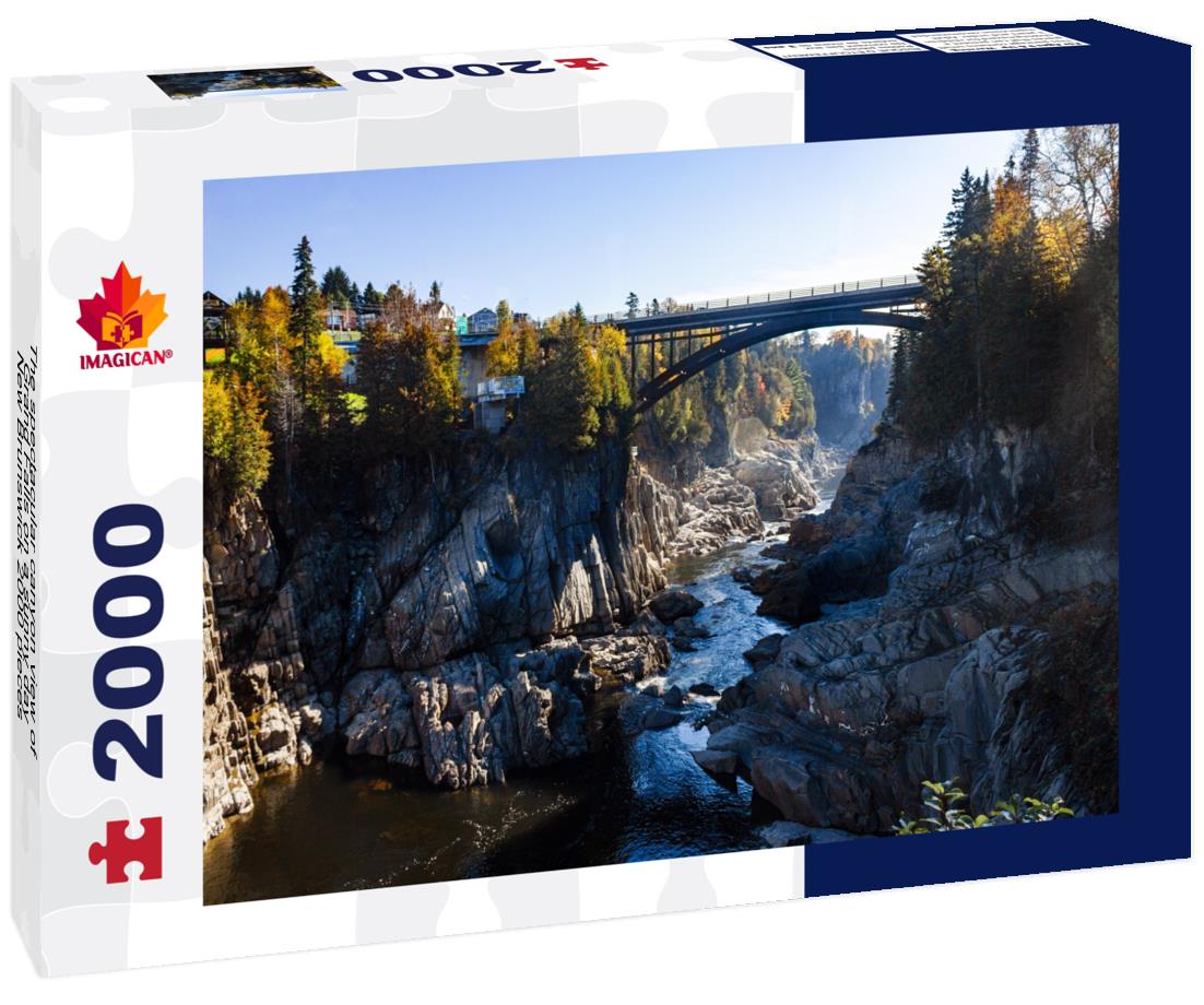 The spectacular canyon view of Grand Falls on a sunny day, New Brunswick 2000pc Puzzle
