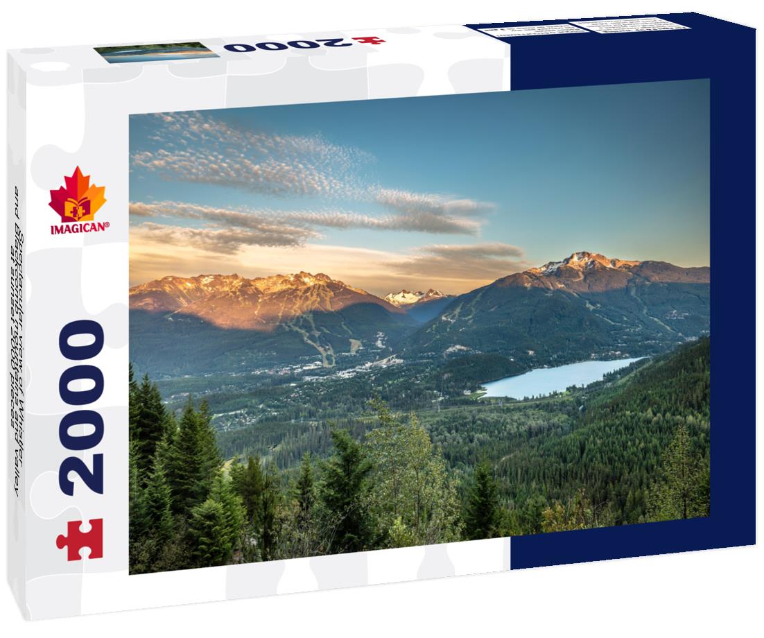 Spectacular view of Whistler and Blackcomb mountains and valley at sunset 2000pc Puzzle