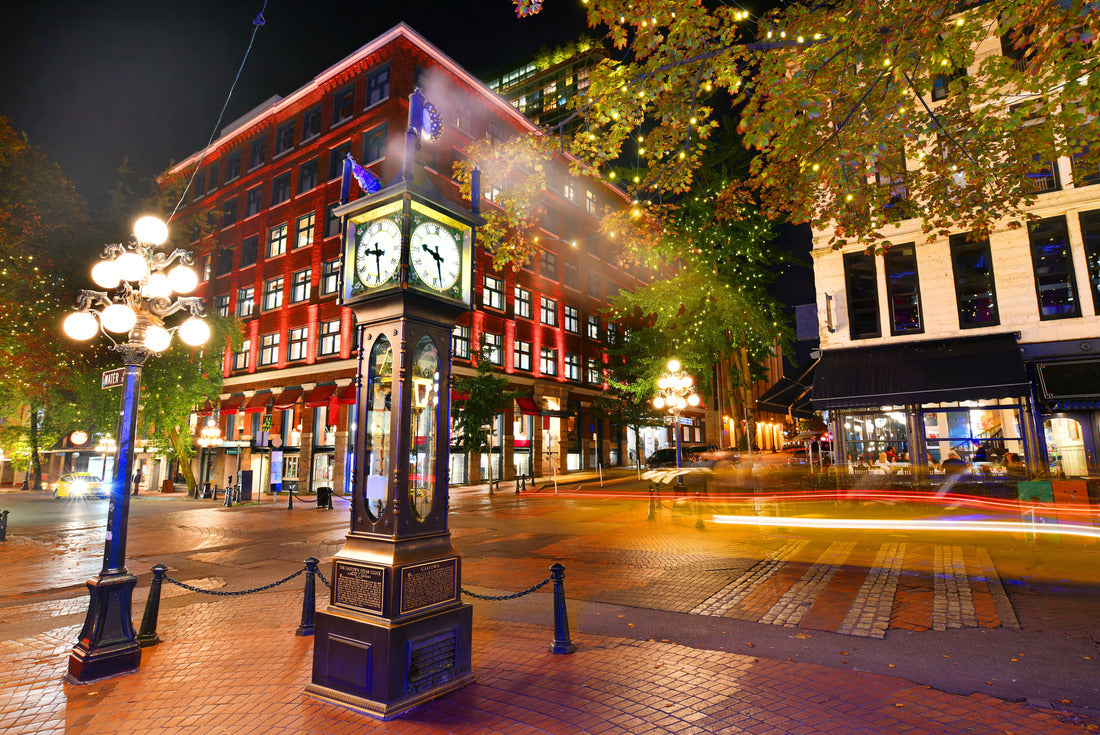 Night vision Historic Steam Clock in Gastown Vancouver, British Columbia, Canada 2000pc Puzzle