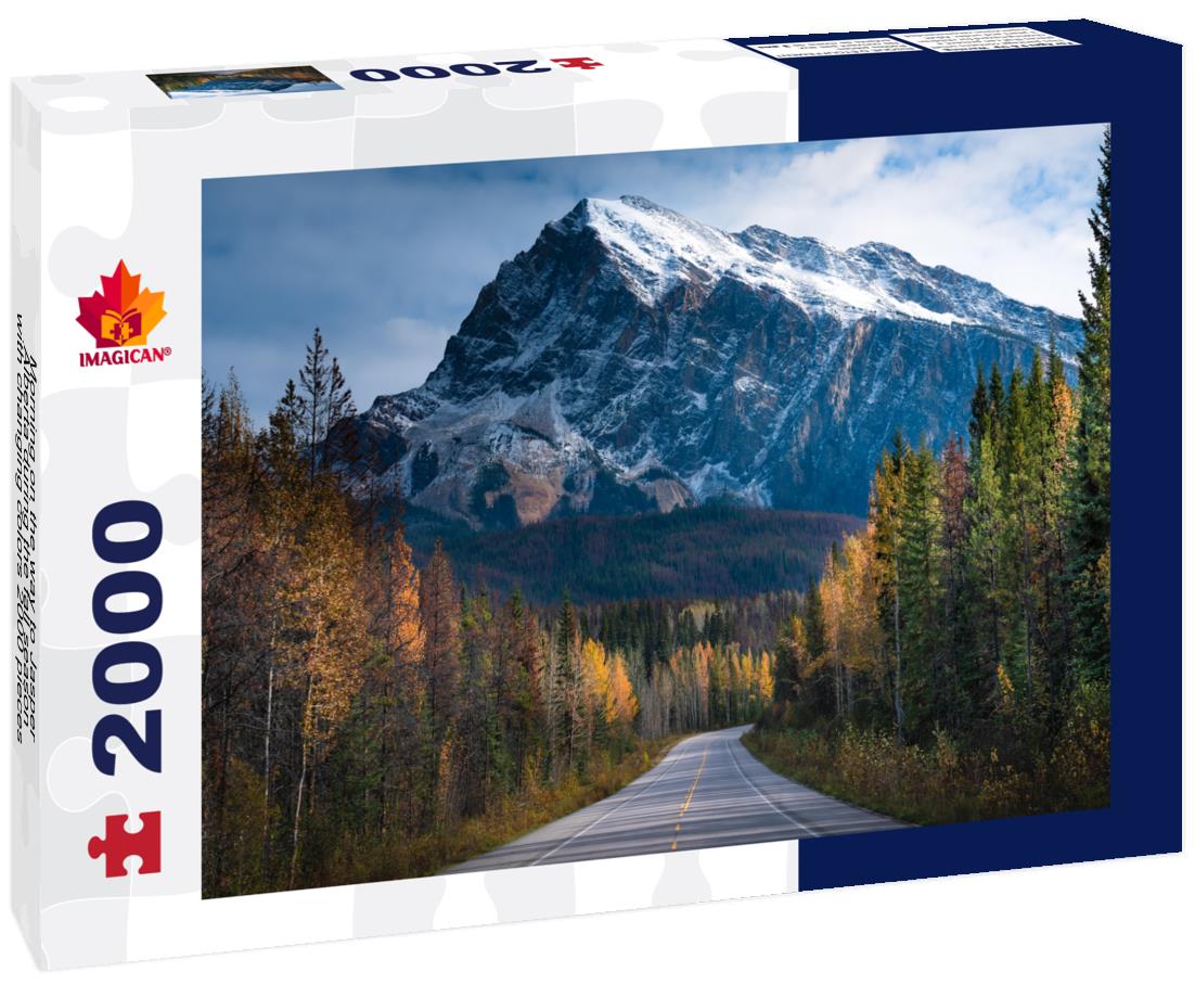 Morning on the way to Jasper, Alberta during the fall season with changing colors 2000pc Puzzle