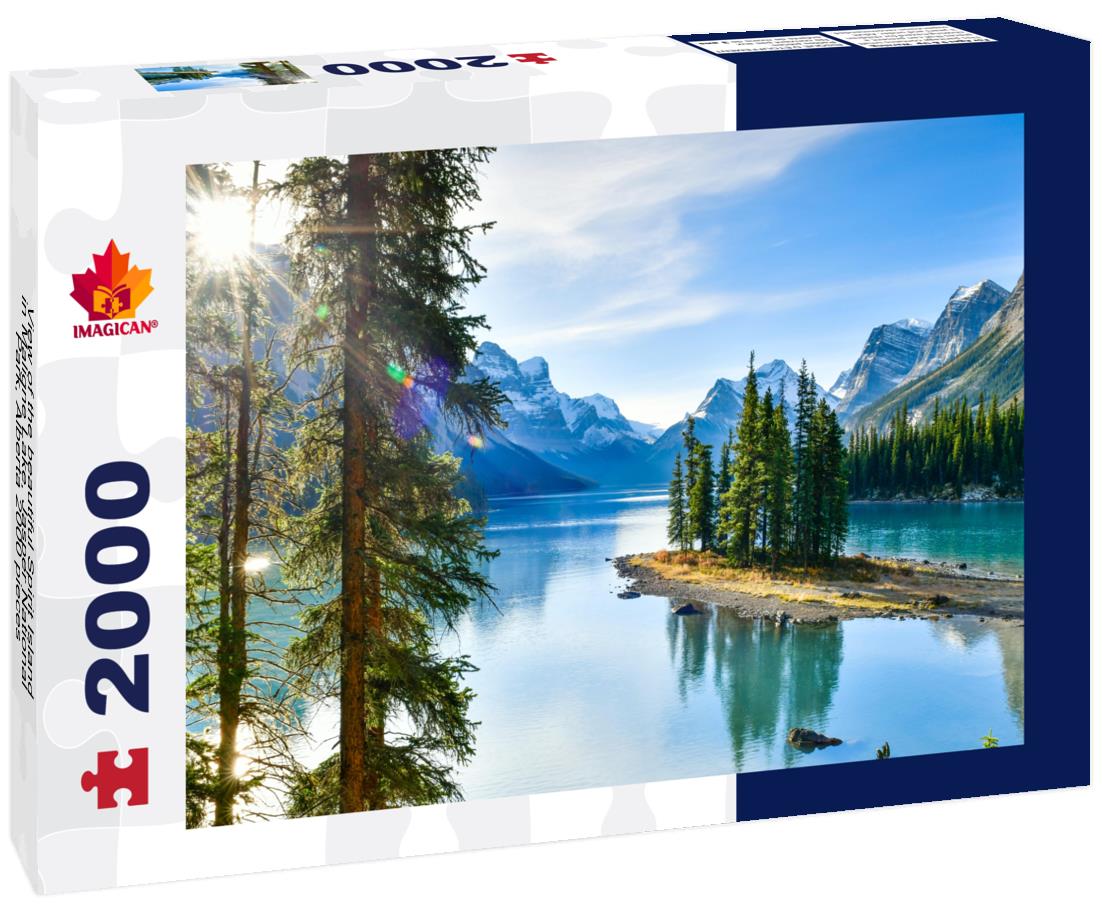 the beautiful Spirit Island in Maligne Lake, Jasper National Park, Alberta 2000pc Puzzle
