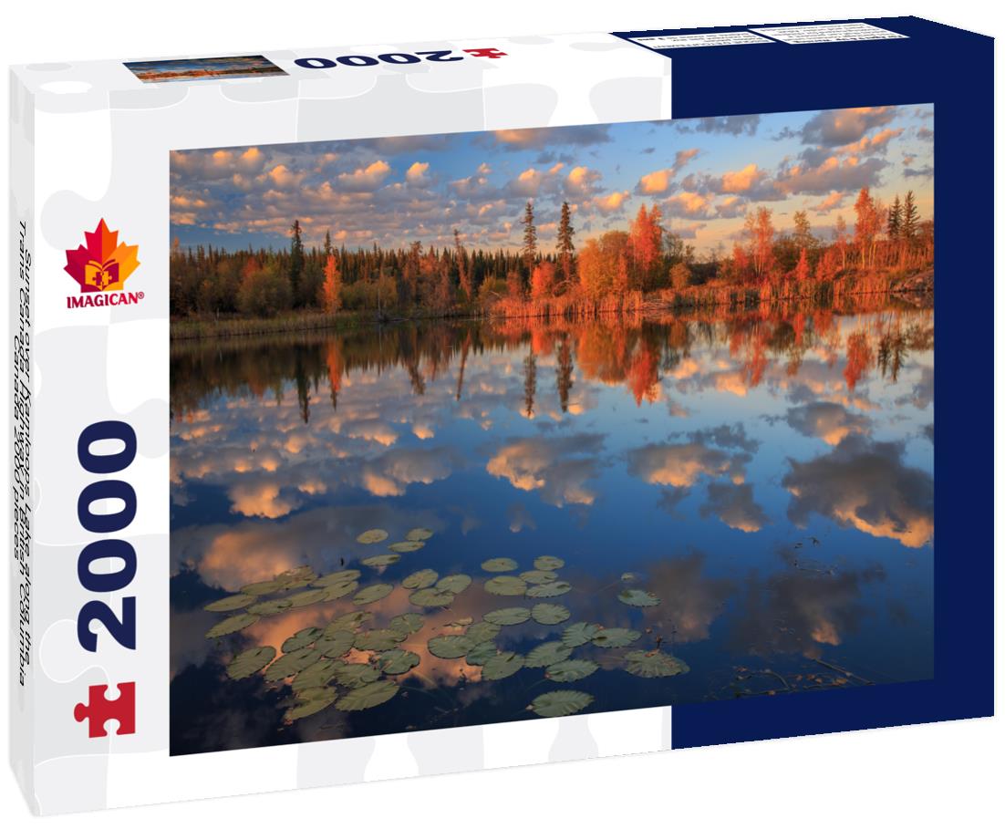 Sunset over Kamloops Lake along the Trans Canada Highway in British Columbia, Canada 2000pc Puzzle