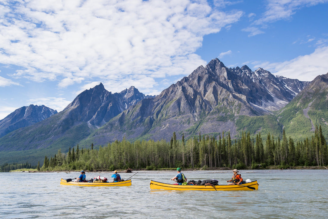 Group paddling down the whitewater of the Nahanni River in the Northwest Territories 2000pc Puzzle