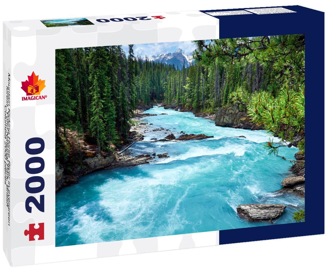 Mountain Kicking Horse River in evergreen forest, Yoho National Park, British Columbia 2000pc Puzzle
