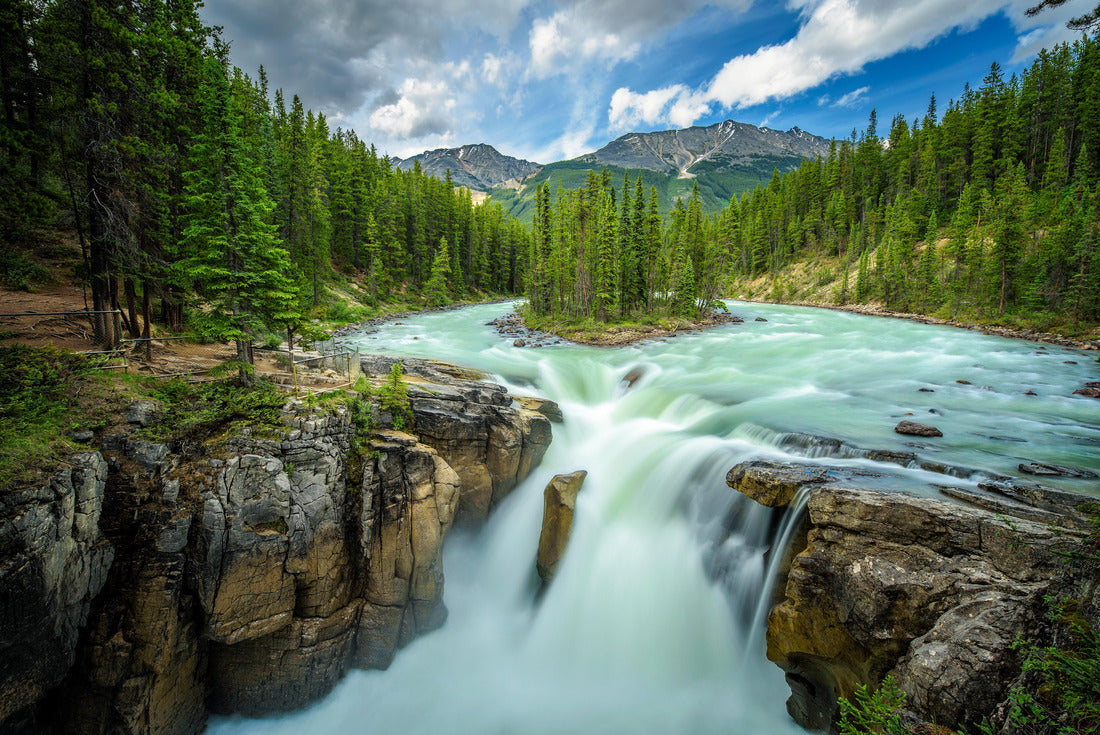 Upper Sunwapta Falls in Jasper National Park. The water comes from the Athabasca glacier 2000pc Puzzle