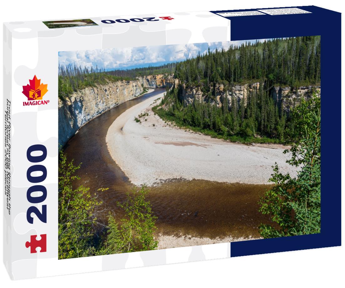 Trout River flowing through the boreal forest in the Northwest Territories 2000pc Puzzle