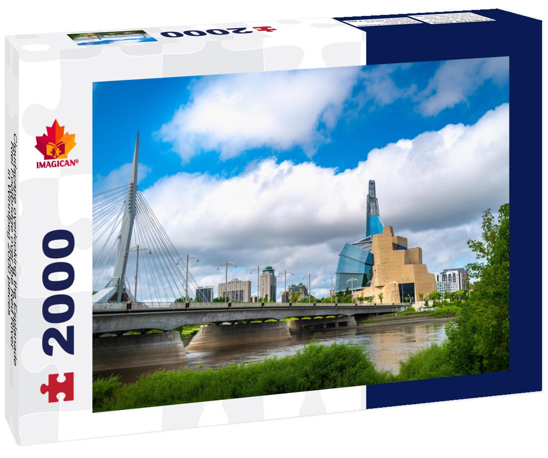 Cloudscape overlooking the Esplanade Riel Footbridge over the Red River in Winnipeg 2000pc Puzzle