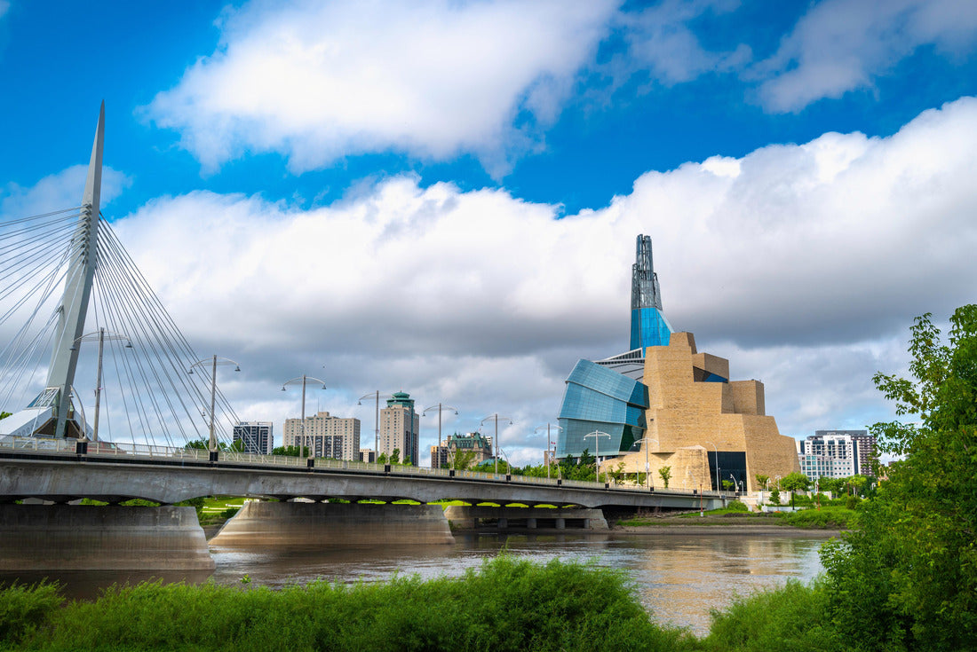 Cloudscape overlooking the Esplanade Riel Footbridge over the Red River in Winnipeg 2000pc Puzzle