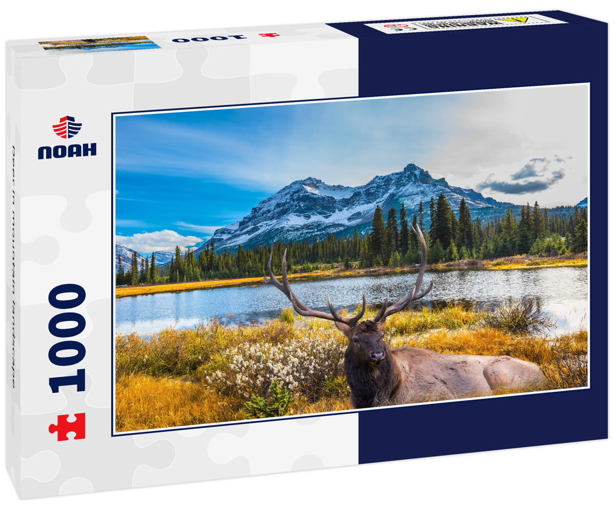 Deer in mountain landscape