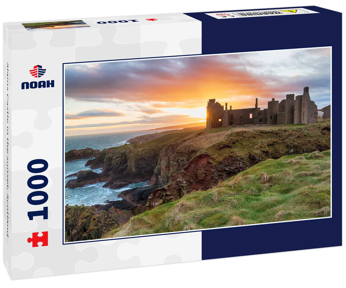 Slains Castle in the sunset, Scotland