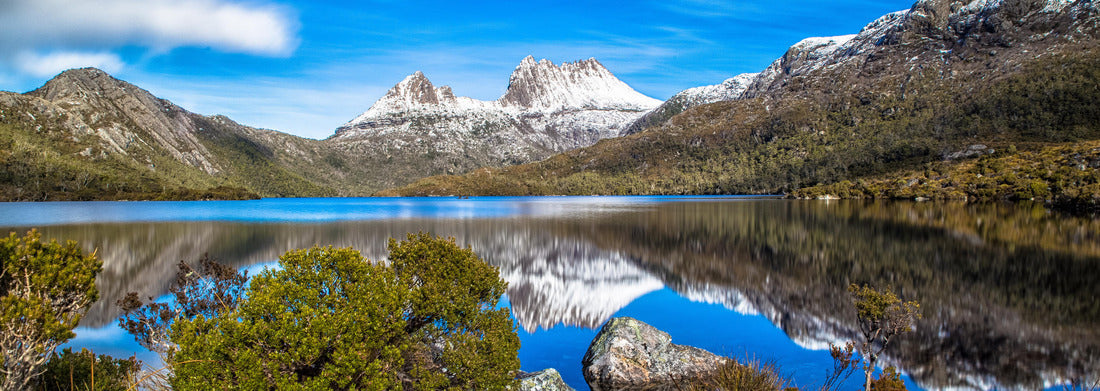 Noah Jigsaw Puzzle Cradle Mountain, Central Highlands region in the Australian state of Tasmania. The mountain is located in the Cradle Mountain-Lake St Clair National Park, panorama Panorama 1000 Pieces