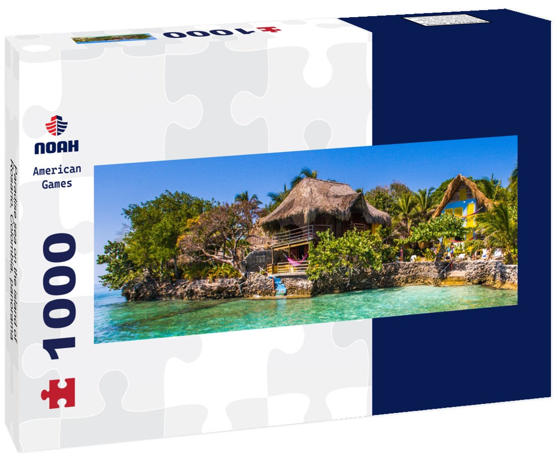 Noah Jigsaw Puzzle Paradise sea on the island of Rosario, Colombia, Panorama 1000 Pieces