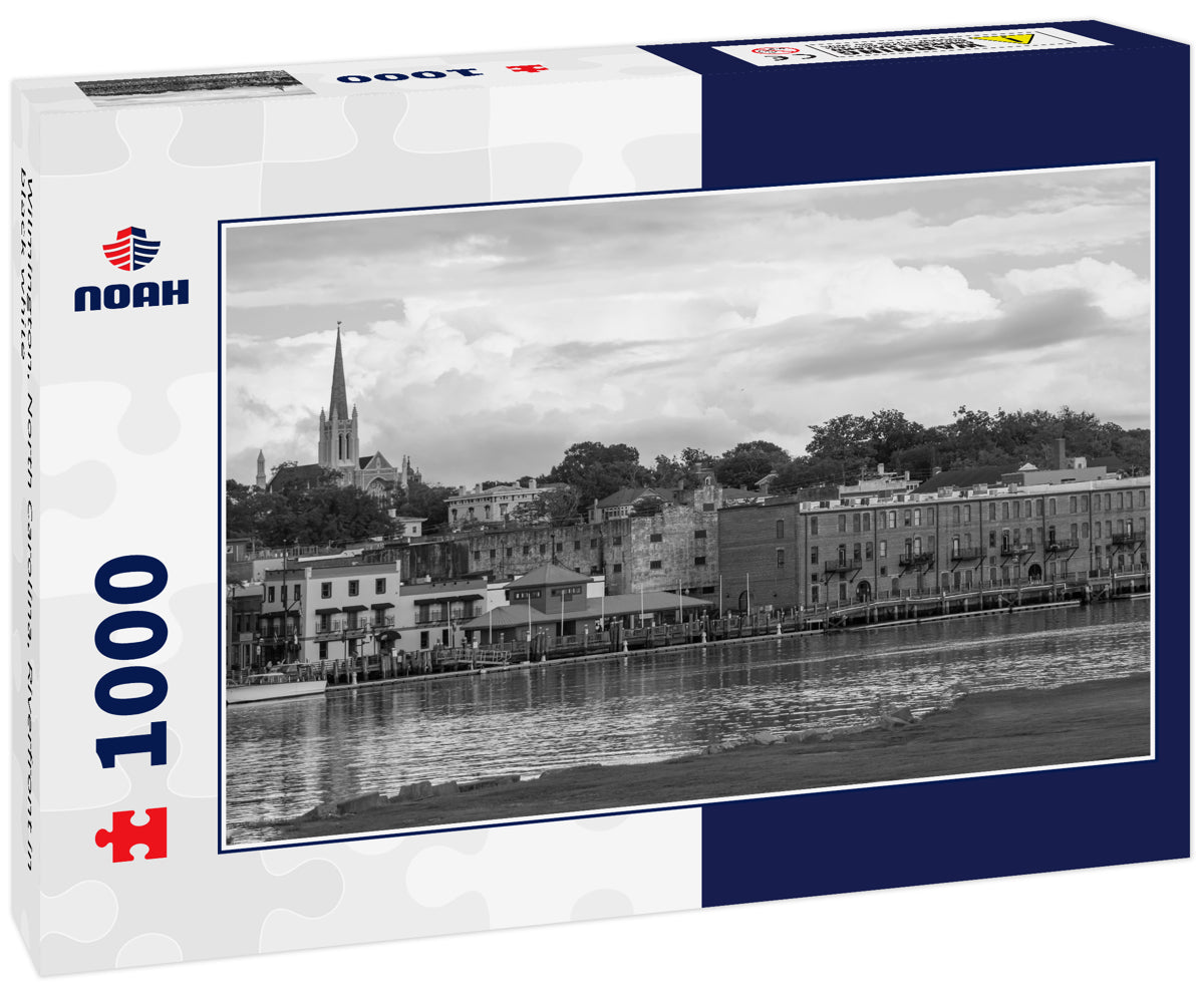 Wilmington, North Carolina, Riverfront in black white