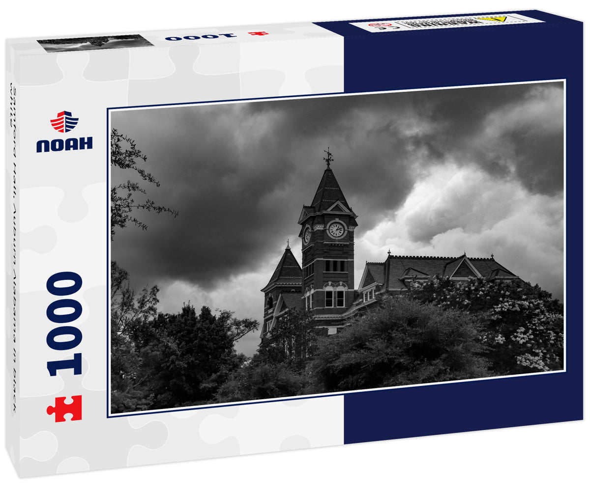 Samford Hall, Auburn Alabama in black white