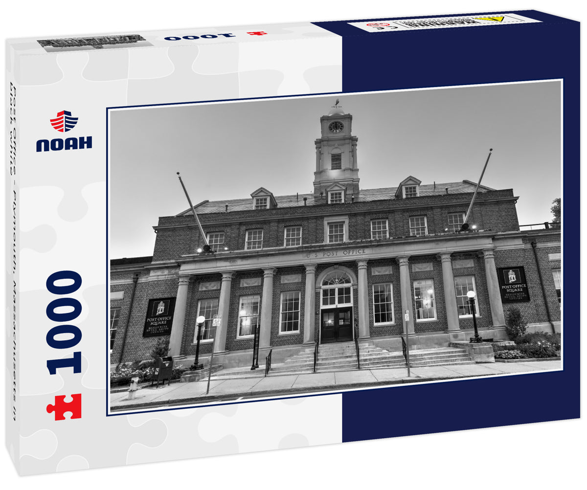 Post Office - Plymouth, Massachusetts in black white