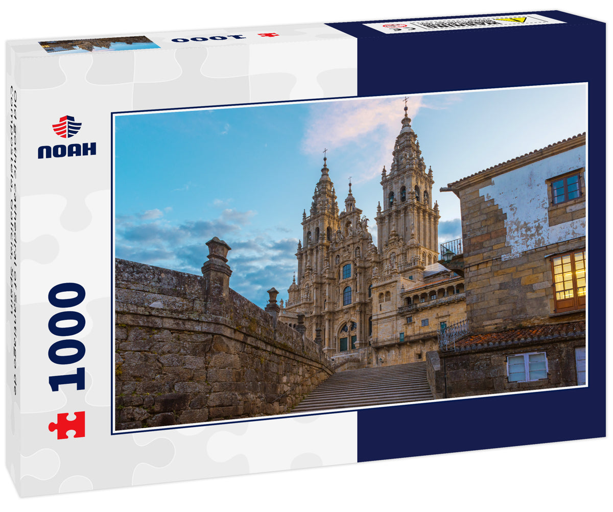 Old gothic cathedral of Santiago de Compostela, Galicia, Spain