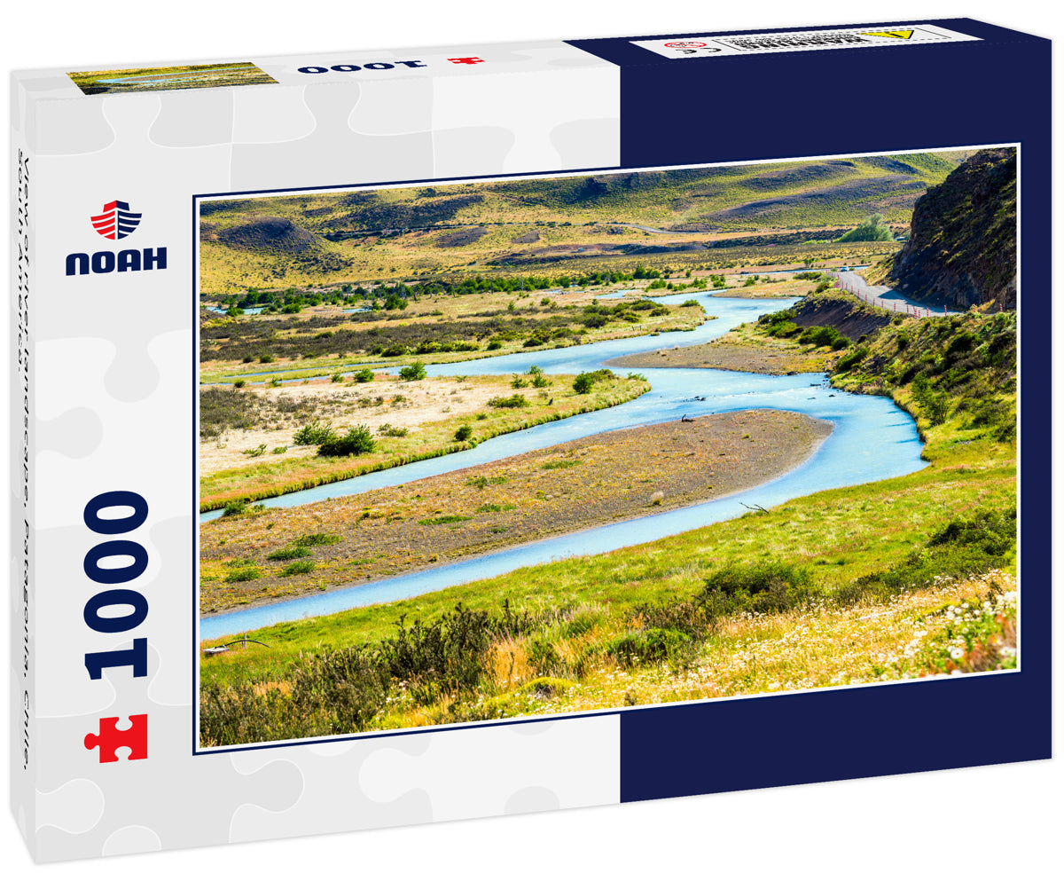 View of river landscape, Patagonia, Chile, South America.