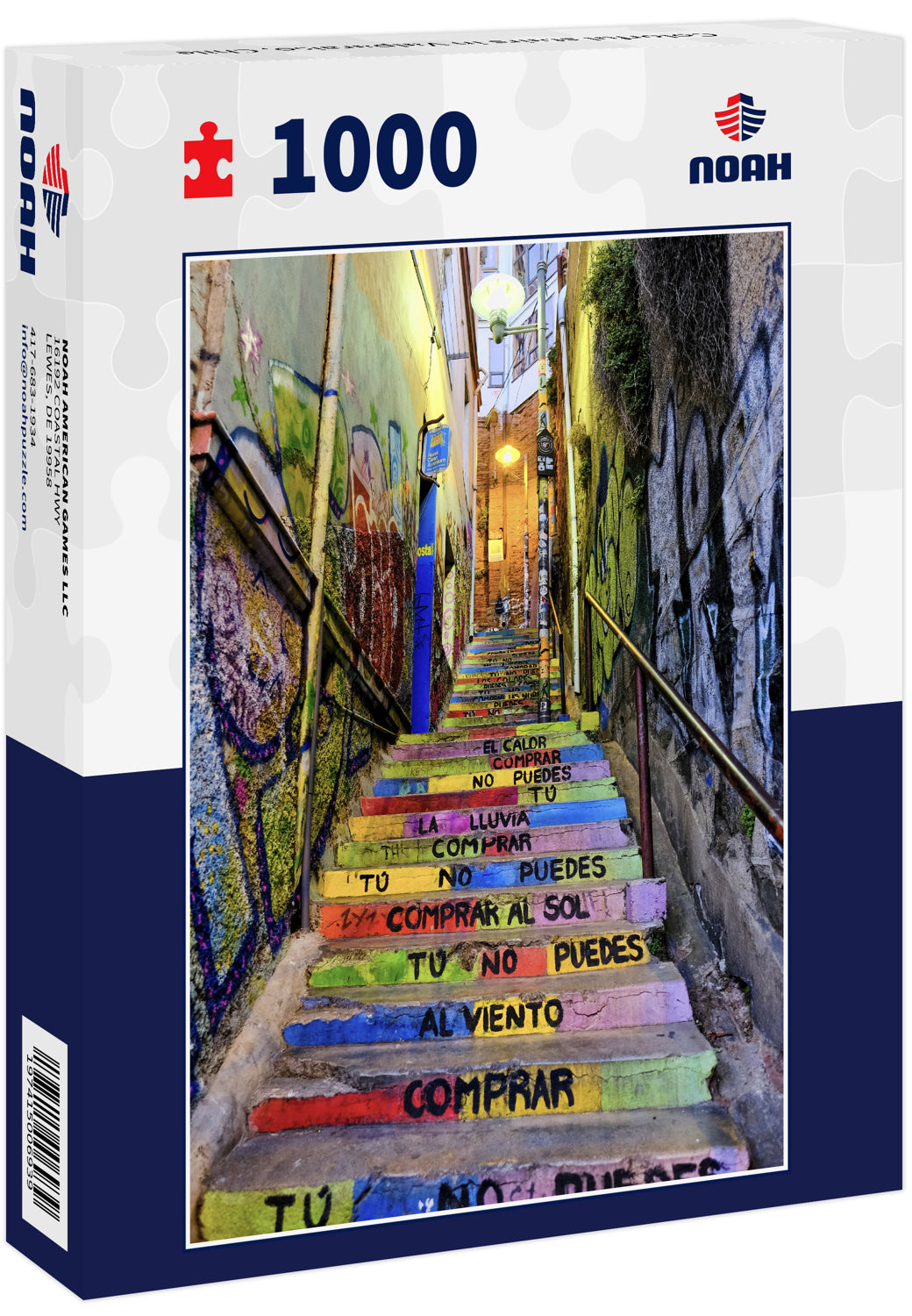 Colorful stairs in Valparaiso, Chile