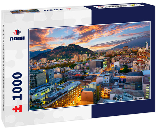 Evening panorama of Santiago de Chile