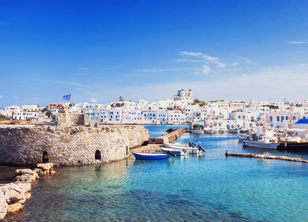 Picturesque village of Naousa, Paros Island, Cyclades, Greece