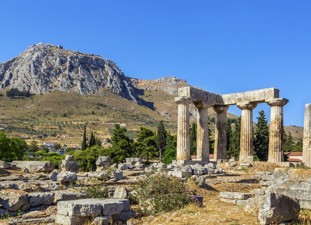Temple of Apollo in ancient Corinth, Greece