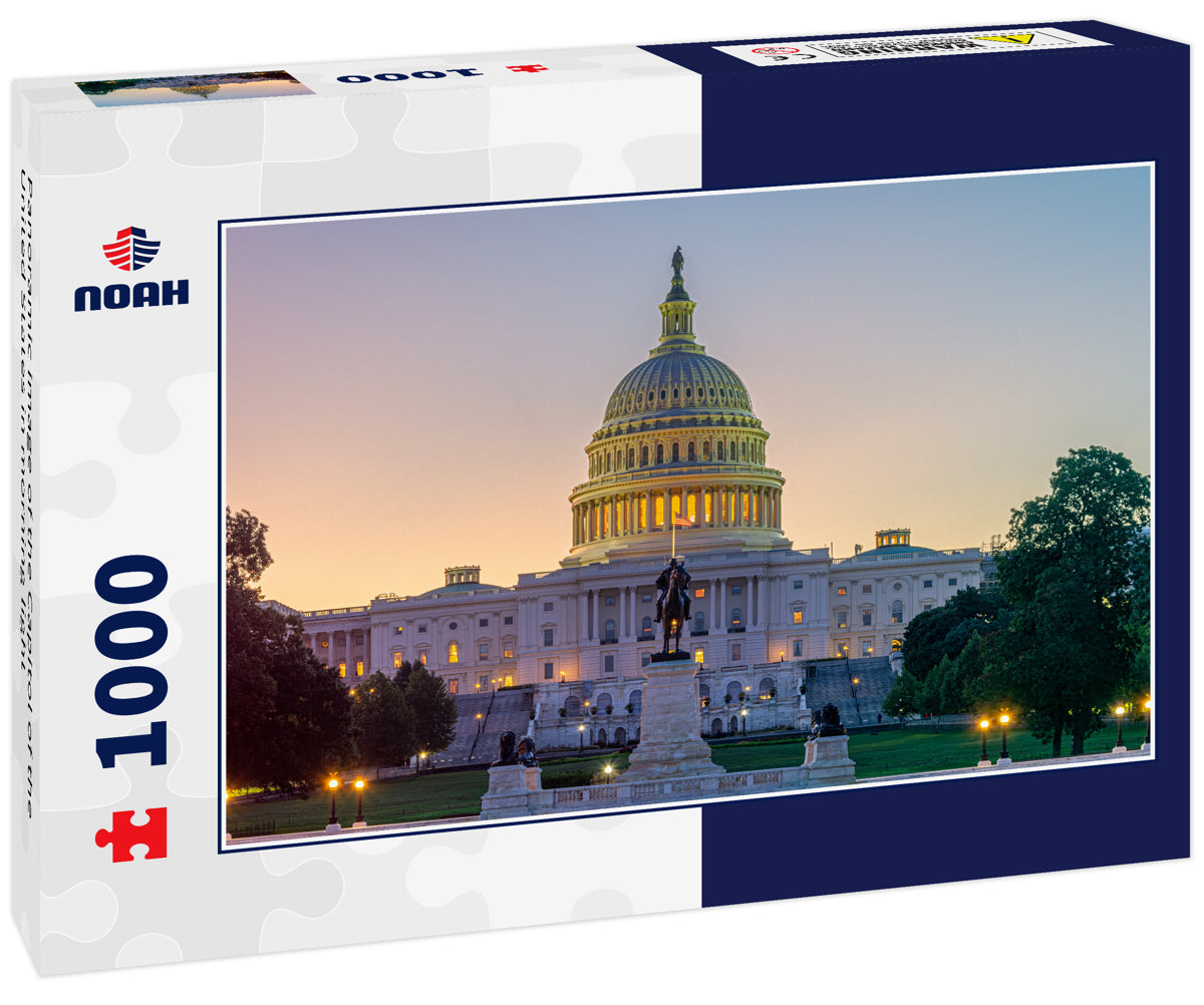 Panoramic image of the Capitol of the United States in morning light