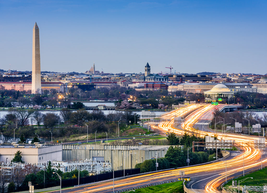 Washington, DC Cityscape with Monuments