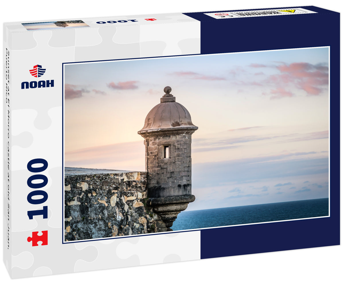 Sunset at El Morro castle at old San Juan, Puerto Rico