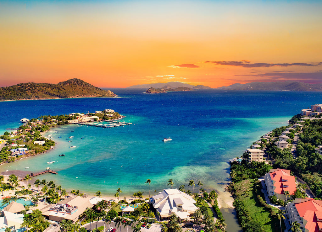 St Thomas US Virgin Islands Drone Aerial