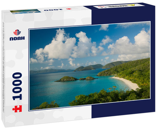 Trunk Bay Beach in the Virgin Islands National Park on the caribbean island of St John in the US Virgin Islands