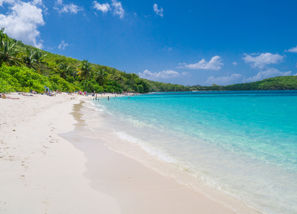 Hawksnest Bay Beach on the Caribbean Island of St John in the US Virgin Islands